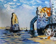 Monet Paintings: The Cliffs at Etretat