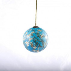 Branches of an Almond Tree in Blossom Hand Painted Glass Ornament