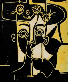 Picasso Paintings: Femme au Chapeau Orne 1962