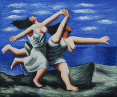 Picasso Paintings: Two Women Running on the Beach