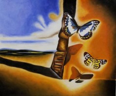 Dali Paintings: Landscape with Butterflies