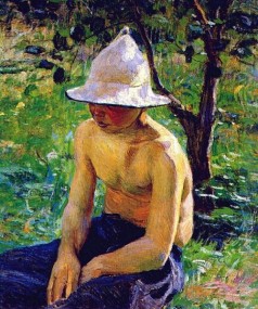 Boy in the garden