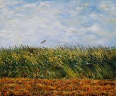 Edge of a Wheat Field with Poppies and a Lark (Affordable Line)