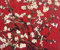 Branches of an Almond Tree in Blossom, Ruby Red