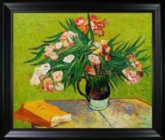 Majolica Jar with Branches of Oleander, 1888 Oil Painting Pre-Framed