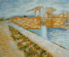 Langlois Bridge at Arles with Road Alongside the Canal