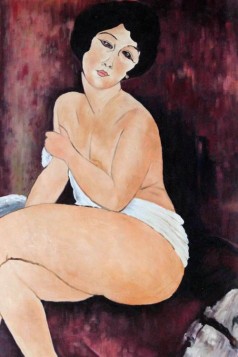 Nude Sitting on a Sofa (The Beautiful Roman)