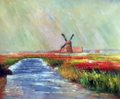 Monet Paintings: Tulip Field in Holland