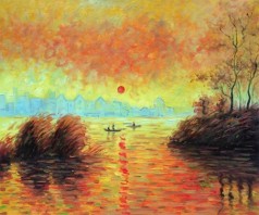 Le Coucher Du Soleil La Seine