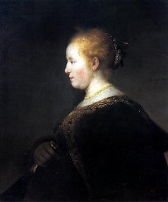 A Young Woman in Profile with a Fan