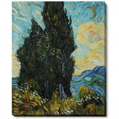 Landscapes: Two Cypresses Gallery Wrap