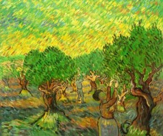 Olive Grove with Picking Figures